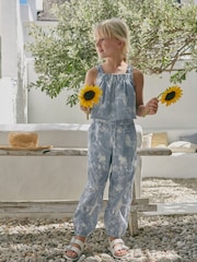 Blue Broderie Co-ord Top and Joggers Set (3-16yrs) - Image 1 of 1