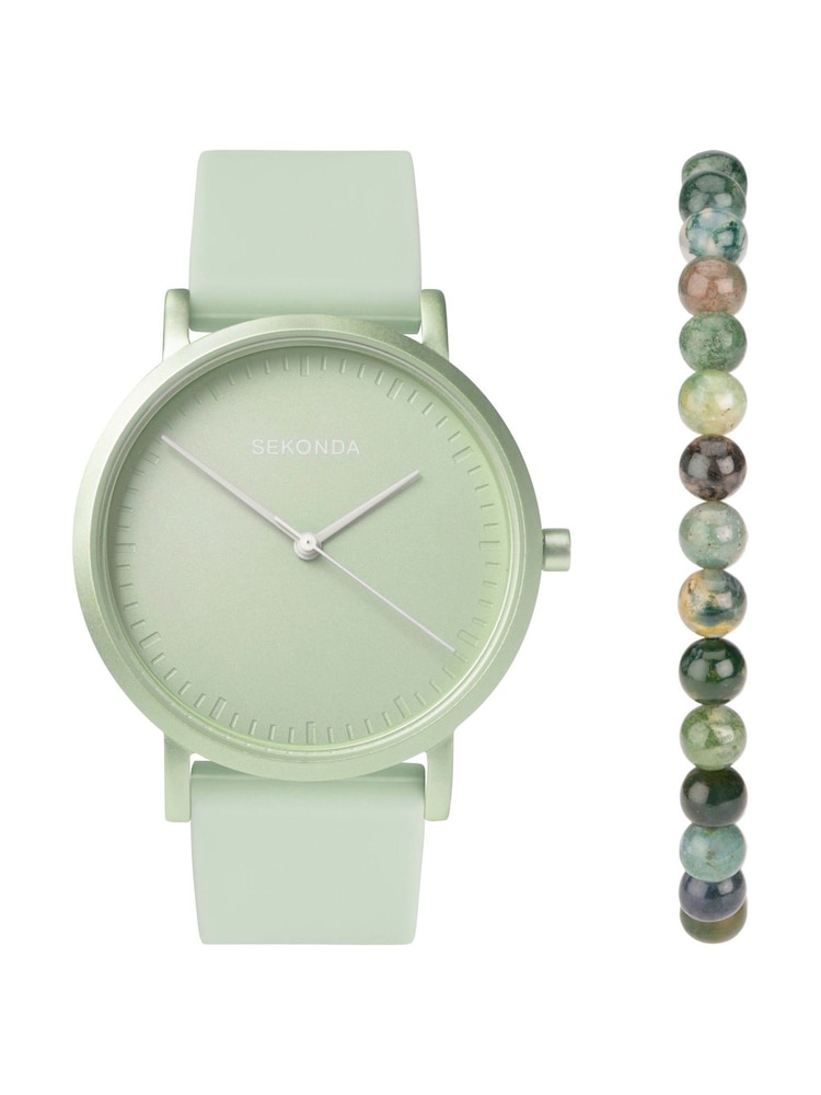 Sekonda Green Palette 2 Piece Ladies Gift Set - Image 1 of 8