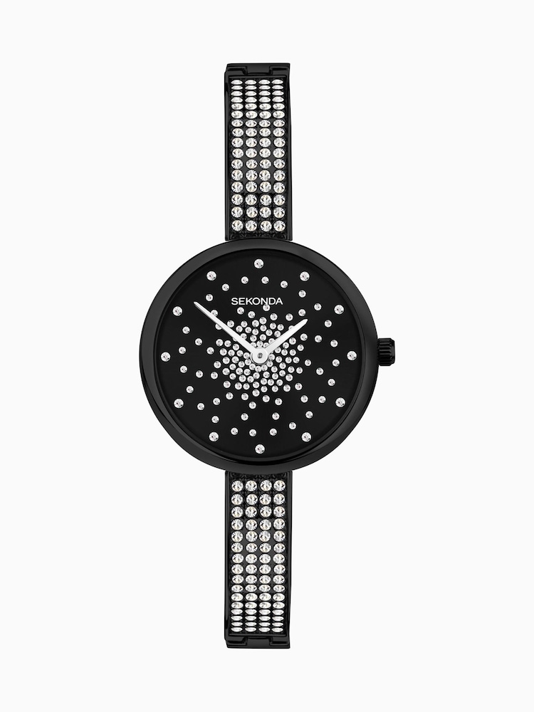 Sekonda Celeste Starlet Alloy Bracelet Black Watch - Image 1 of 6