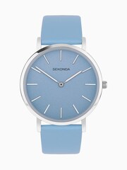 Sekonda Blue Leather Strap Watch - Image 1 of 6