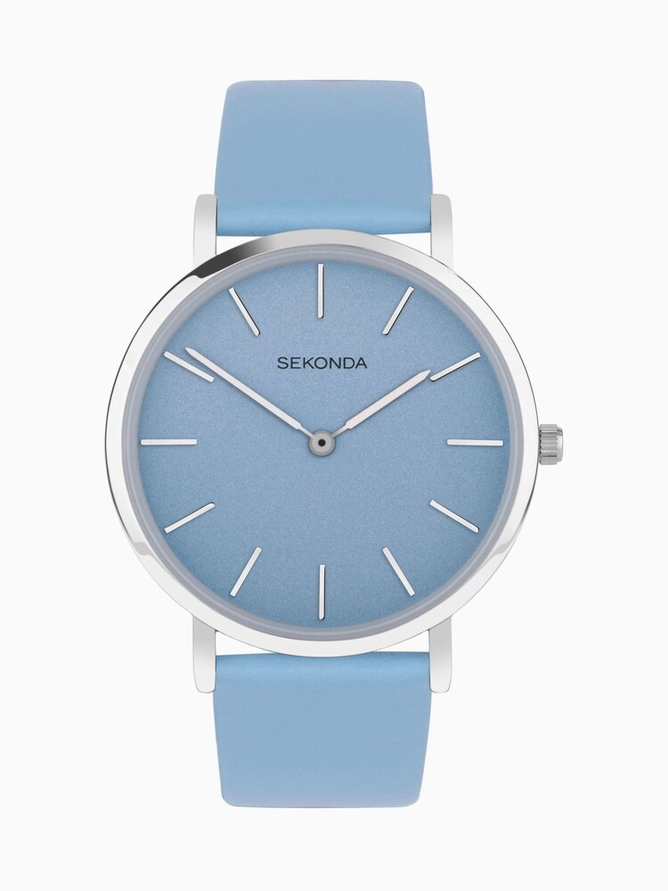 Sekonda Blue Leather Strap Watch - Image 1 of 6
