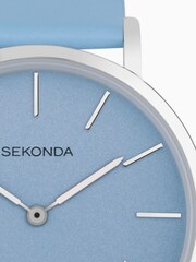 Sekonda Blue Leather Strap Watch - Image 4 of 6