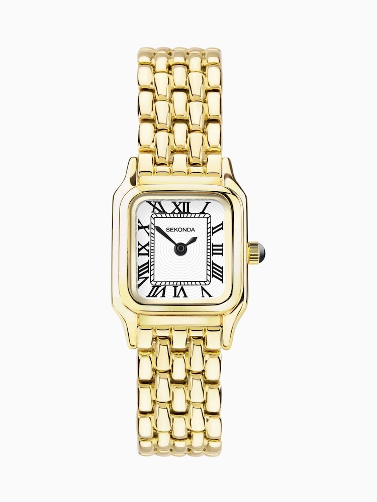 Sekonda Ladies Monica Gold Alloy Bracelet with White Dial Watch - Image 1 of 6