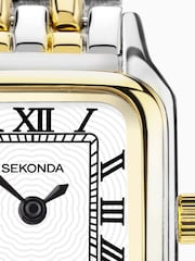 Sekonda Ladies Monica Two Tone Alloy Bracelet with White Dial Watch - Image 5 of 6