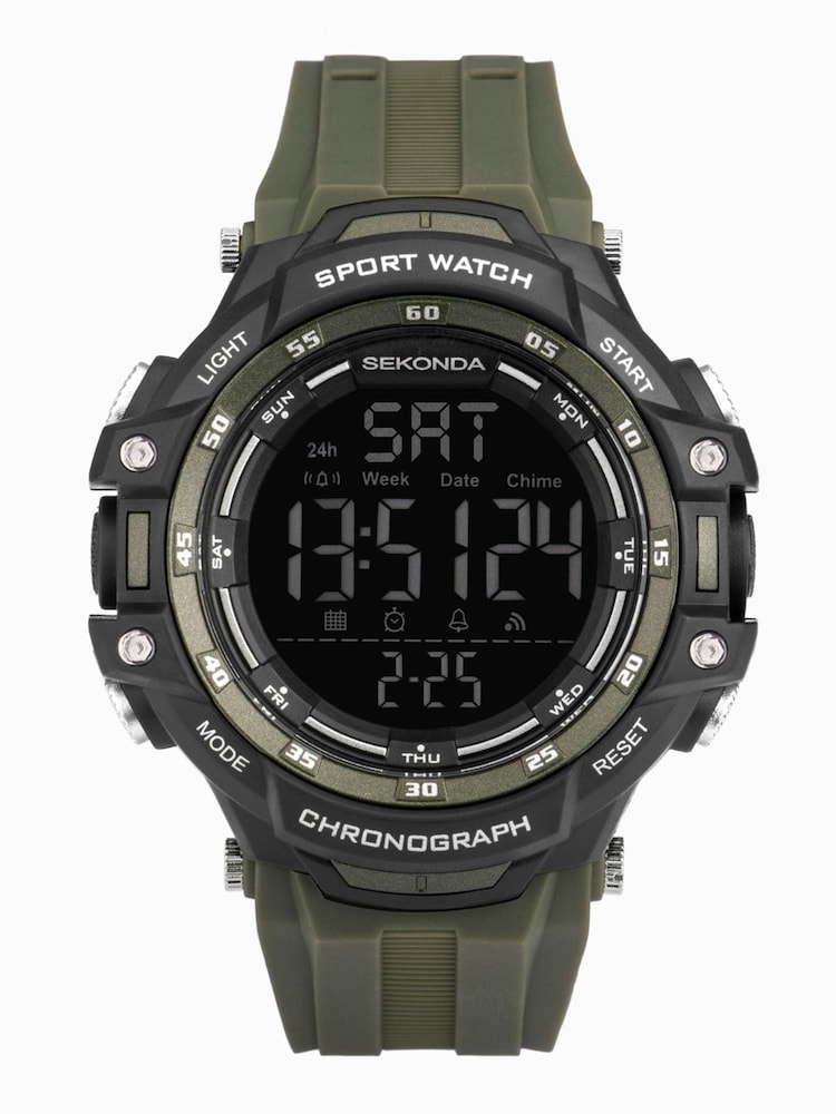 Sekonda Mens Crossfell Plastic Strap Digital Black Watch - Image 2 of 6