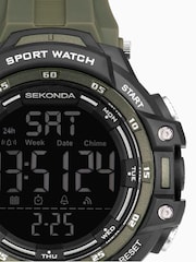 Sekonda Mens Crossfell Plastic Strap Digital Black Watch - Image 5 of 6