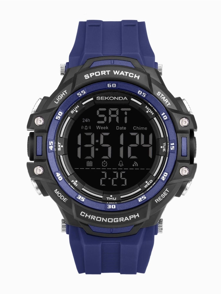 Sekonda Mens Crossfell Plastic Strap Digital Black Watch - Image 2 of 6