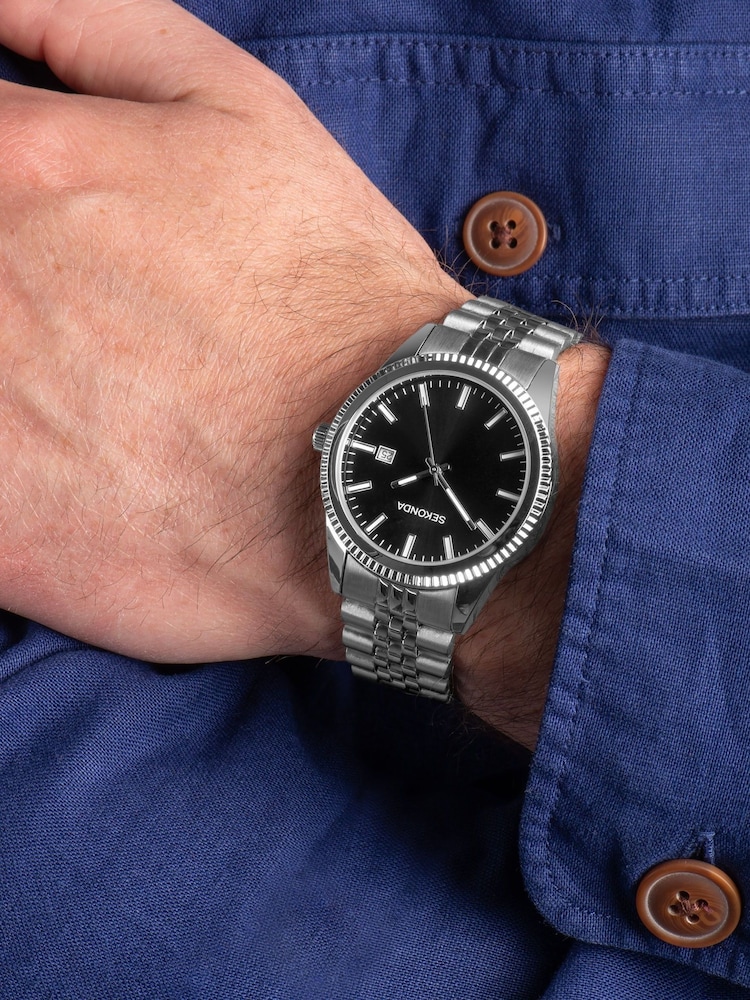 Sekonda Mens Classic 40mm King Watch Stainless Steel Bracelet Dial - Image 1 of 6 Sekonda Mens Classic 40mm King Watch Stainless Steel Bracelet Dial - Image 1 of 6