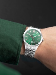 Sekonda Mens Green Classic Silver Stainless Steel Bracelet Watch - Image 6 of 6