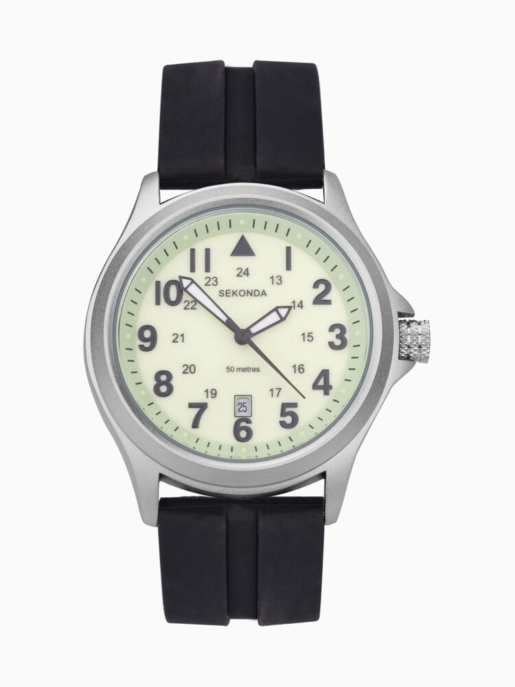 Sekonda Mens Altitude Black Rubber Strap Watch - Image 1 of 5