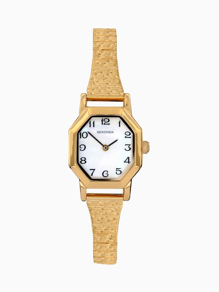Sekonda Ladies Mila Gold Expander Bracelet with White Dial Watch - Image 1 of 1