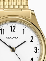 Sekonda Mens Evans Gold Expander Bracelet with White Dial Watch - Image 4 of 5