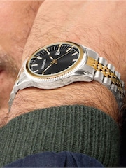 Sekonda Mens Two Tone Stainless Steel Bracelet Black Watch - Image 1 of 6
