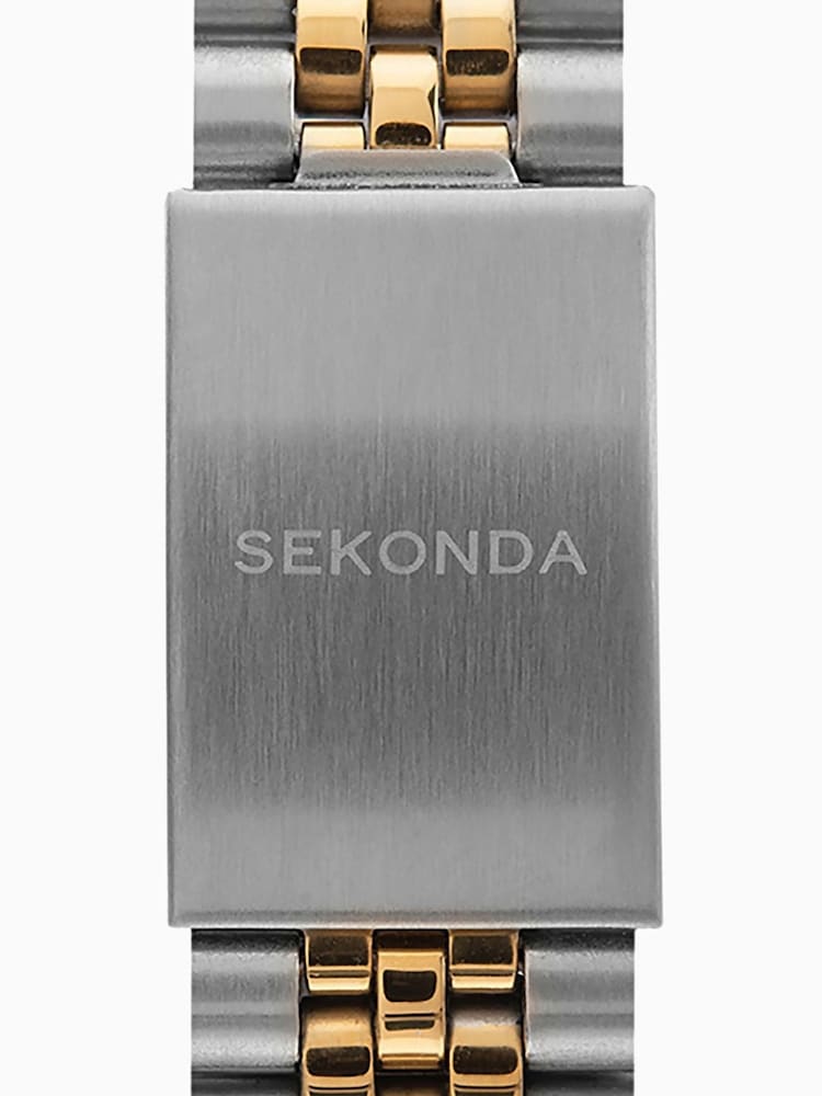 Sekonda Mens Two Tone Stainless Steel Bracelet Black Watch - Image 6 of 6