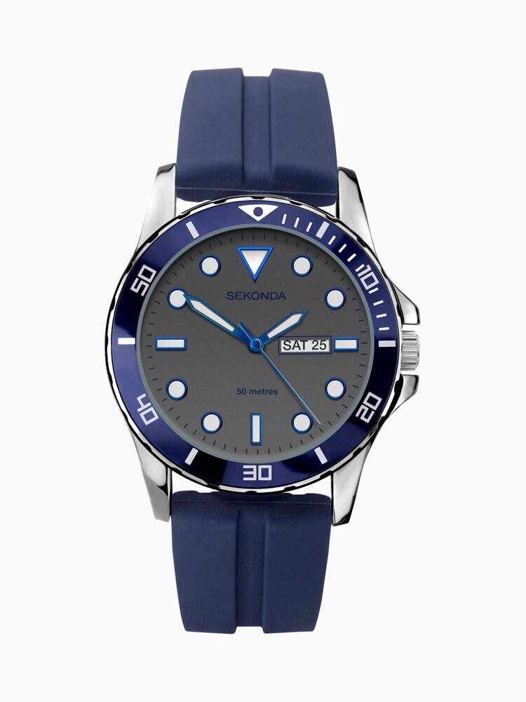 Sekonda Mens Grey Balearic Rubber Strap with Dial Watch - Image 1 of 5