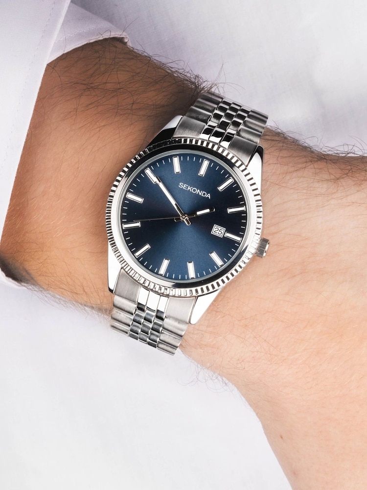 Sekonda Mens Classic 40mm King Watch Stainless Steel Bracelet Dial - Image 1 of 6