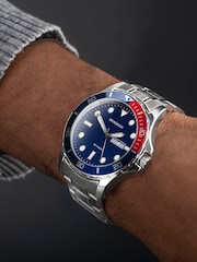 Sekonda Mens Tidal Silver Stainless Steel Bracelet with Blue Dial Watch - Image 1 of 6
