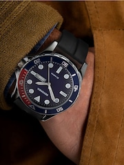 Sekonda Mens Tidal Black Rubber Strap with Blue Dial Watch - Image 1 of 6
