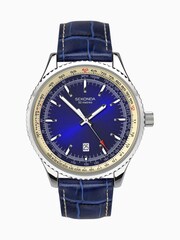 Sekonda Mens Maverick Blue Leather Strap with Blue Dial Watch - Image 1 of 1