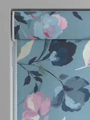 Blue Restore Floral Made to Measure Roman 100% Cotton Blind - Image 3 of 6