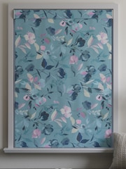 Blue Restore Floral Made to Measure Roman 100% Cotton Blind - Image 5 of 6