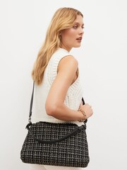 Monochrome Bouclé Shoulder Bag - Image 2 of 9