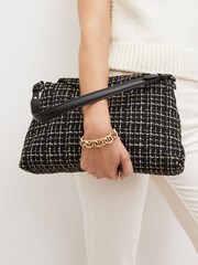 Monochrome Bouclé Shoulder Bag - Image 3 of 9