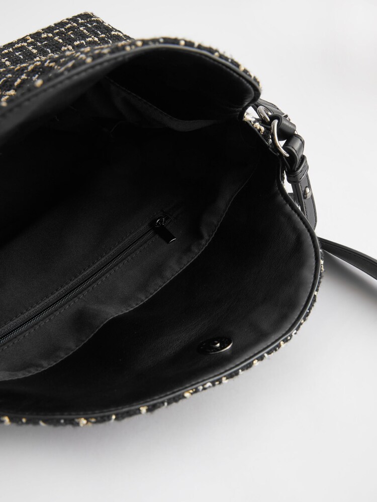 Monochrome Bouclé Shoulder Bag - Image 9 of 9