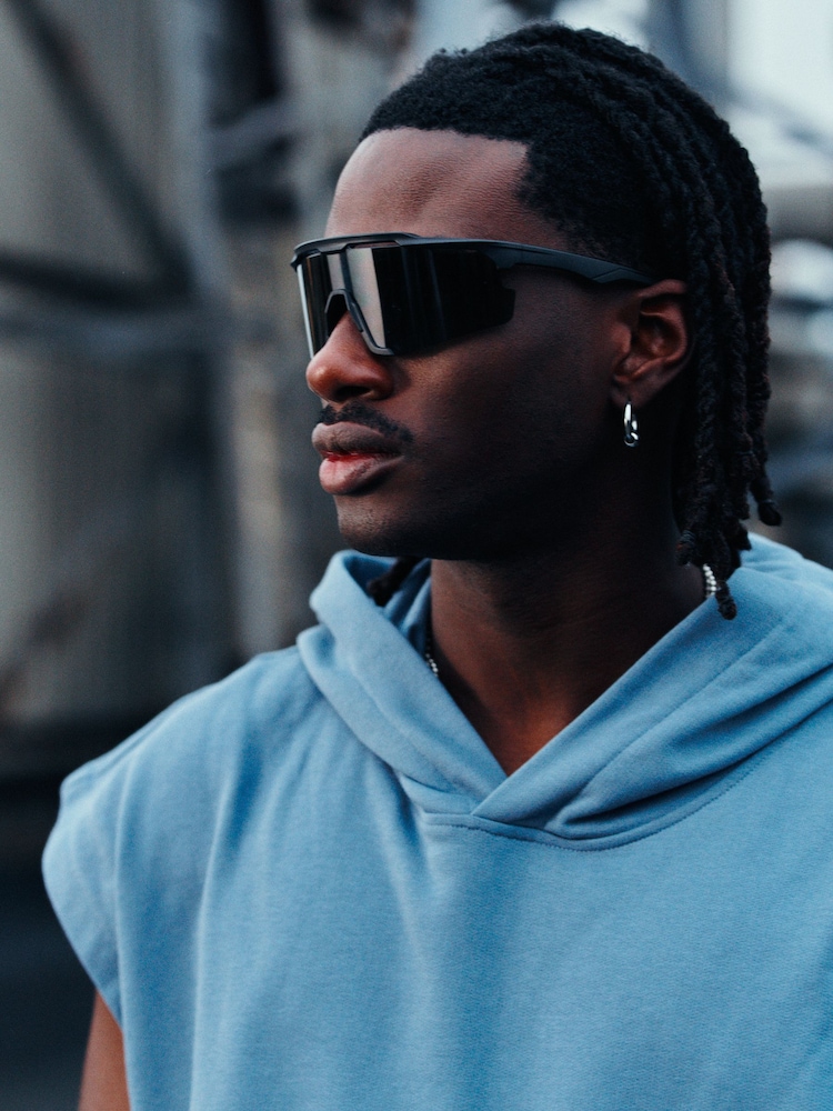 Black Sport Visor Sunglasses - Image 1 of 4