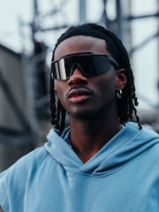 Black Sport Visor Sunglasses - Image 2 of 4