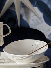Denby White Porcelain Arc Stars Serving Bowl - Image 1 of 4