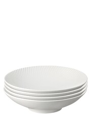 Denby White Porcelain Arc Set of 4 Pasta Bowls - Image 2 of 4