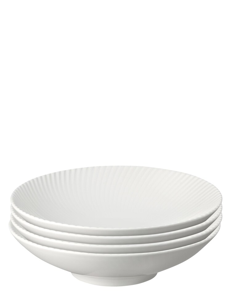 Denby White Porcelain Arc Set of 4 Pasta Bowls - Image 2 of 4