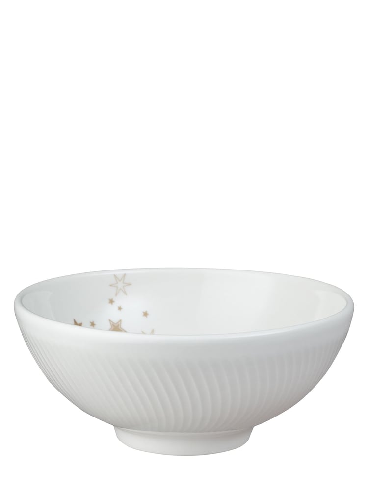 Denby White Porcelain Arc Stars Set of 2 Small Bowls - Image 2 of 4