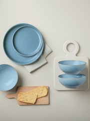Denby Blue Elements Coupe 12 Piece Dinnerware Set - Image 1 of 4