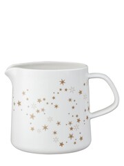 Denby White Porcelain Stars Sauce Jug - Image 3 of 4