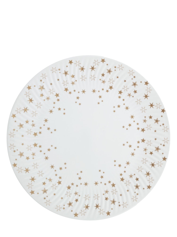 Denby White Porcelain Arc Stars Set of 2 Large Plates - Image 4 of 4