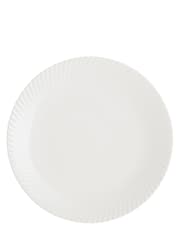 Denby White Porcelain Arc Set of 4 Medium Plates - Image 3 of 4