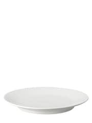 Denby White Porcelain Arc Set of 4 Medium Plates - Image 4 of 4