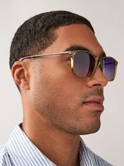 Green and Purple Wayfarer Polarised Sunglasses - Image 2 of 5