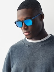 Blau - Wayfarer Polarisierte Sonnenbrille - Bild 1 von 5