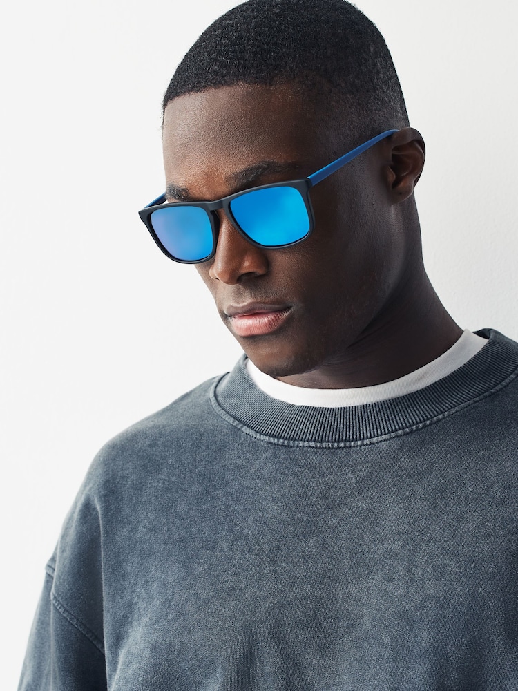 Blau - Wayfarer Polarisierte Sonnenbrille - Bild 1 von 5