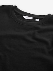 Noir - Ajustement régulier - Long Sleeve Heavyweight 100% Cotton T-Shirt - Image 6 de 7