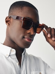 Braun - Wayfarer Polarisierte Sonnenbrille - Bild 1 von 5