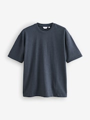 Charcoal Grey Marl Relaxed Fit 100% Cotton Heavyweight T-Shirt - Image 4 of 6