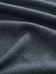 Charcoal Grey Marl Relaxed Fit 100% Cotton Heavyweight T-Shirt - Image 6 of 6