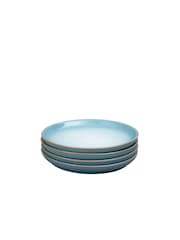 Denby Green Azure Haze Set of 4 Medium Coupe Plates - Image 2 of 4