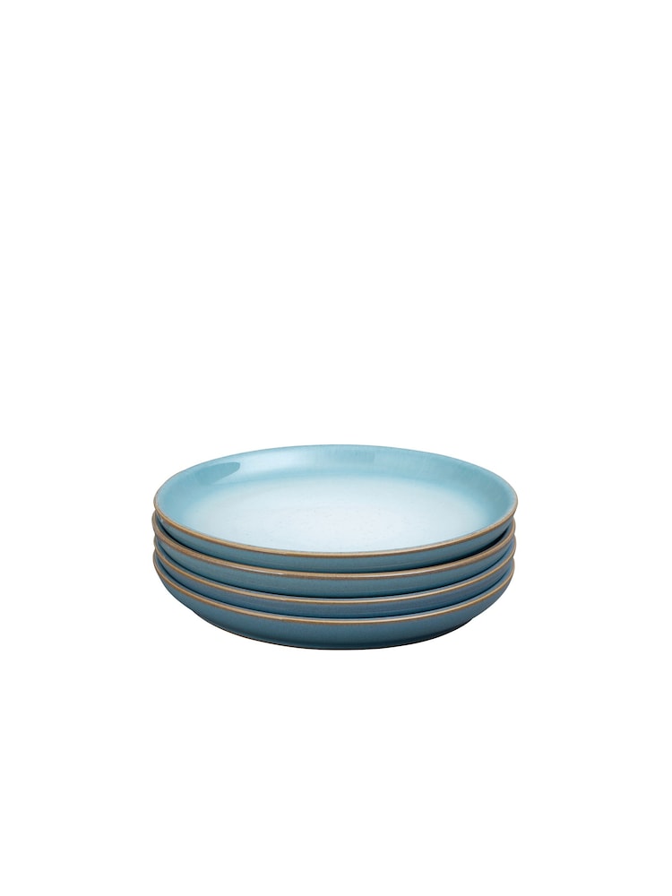 Denby Green Azure Haze Set of 4 Medium Coupe Plates - Image 2 of 4