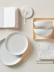 Denby White Elements Coupe 12 Piece Dinnerware Set - Image 1 of 4