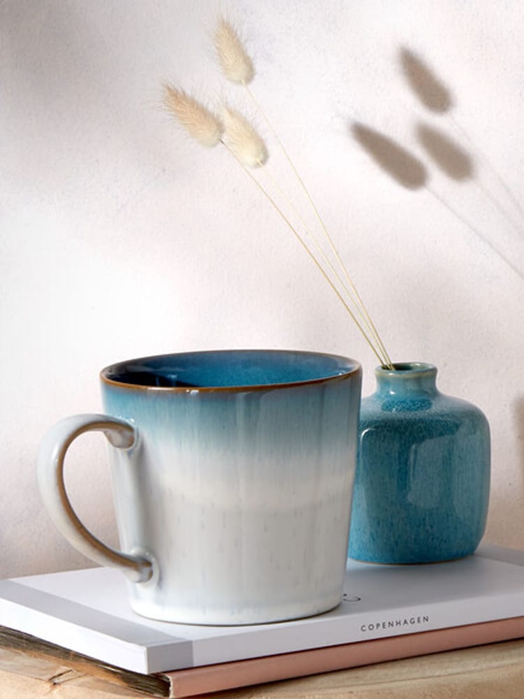 Denby Set of 2 Green Azure Haze Large Mugs - Image 1 of 3 Denby Set of 2 Green Azure Haze Large Mugs - Image 1 of 3
